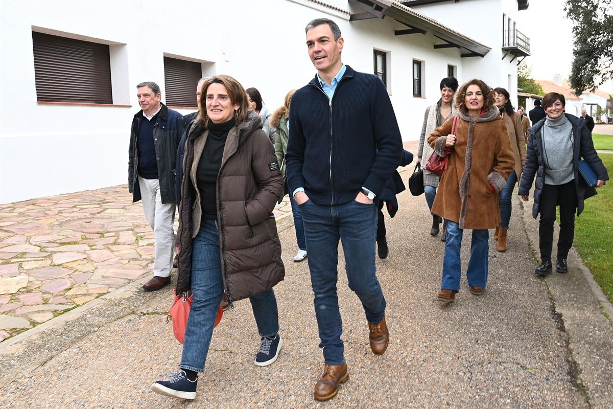 13/01/2024. El gobierno se reúne en Quintos de Mora. El presidente, Pedro Sánchez, junto a los miembros de su Gobierno, en la finca de Quint...